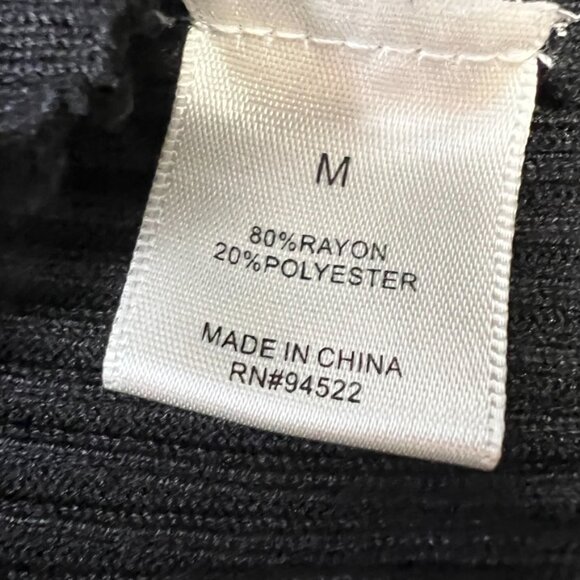 Closet Space Sweater Women Medium Ribbed Knit Mock Neck Crop Top Party Core Ex - Picture 7 of 13